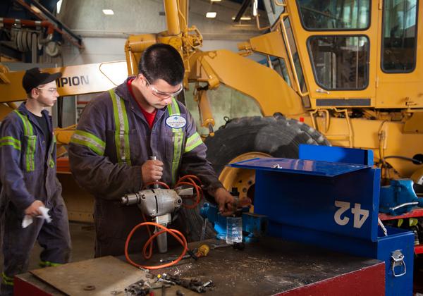 Student at workbench
