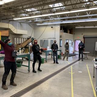 VIU horticulture students grafting apple trees
